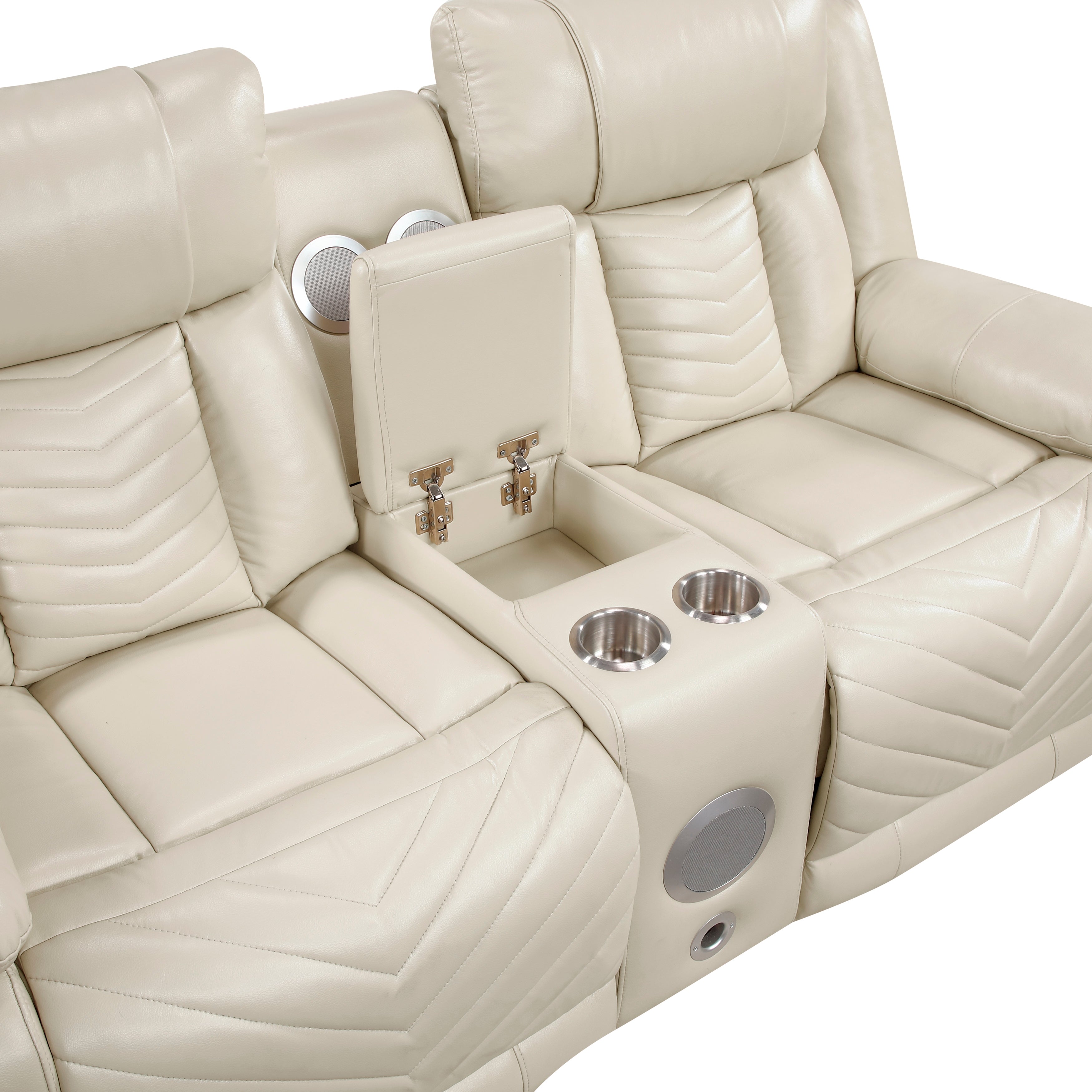 Huron Beige Power Double Reclining Living Room Set from Homelegance - Luna Furniture
