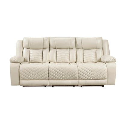 Huron Beige Power Double Reclining Sofa from Homelegance - Luna Furniture