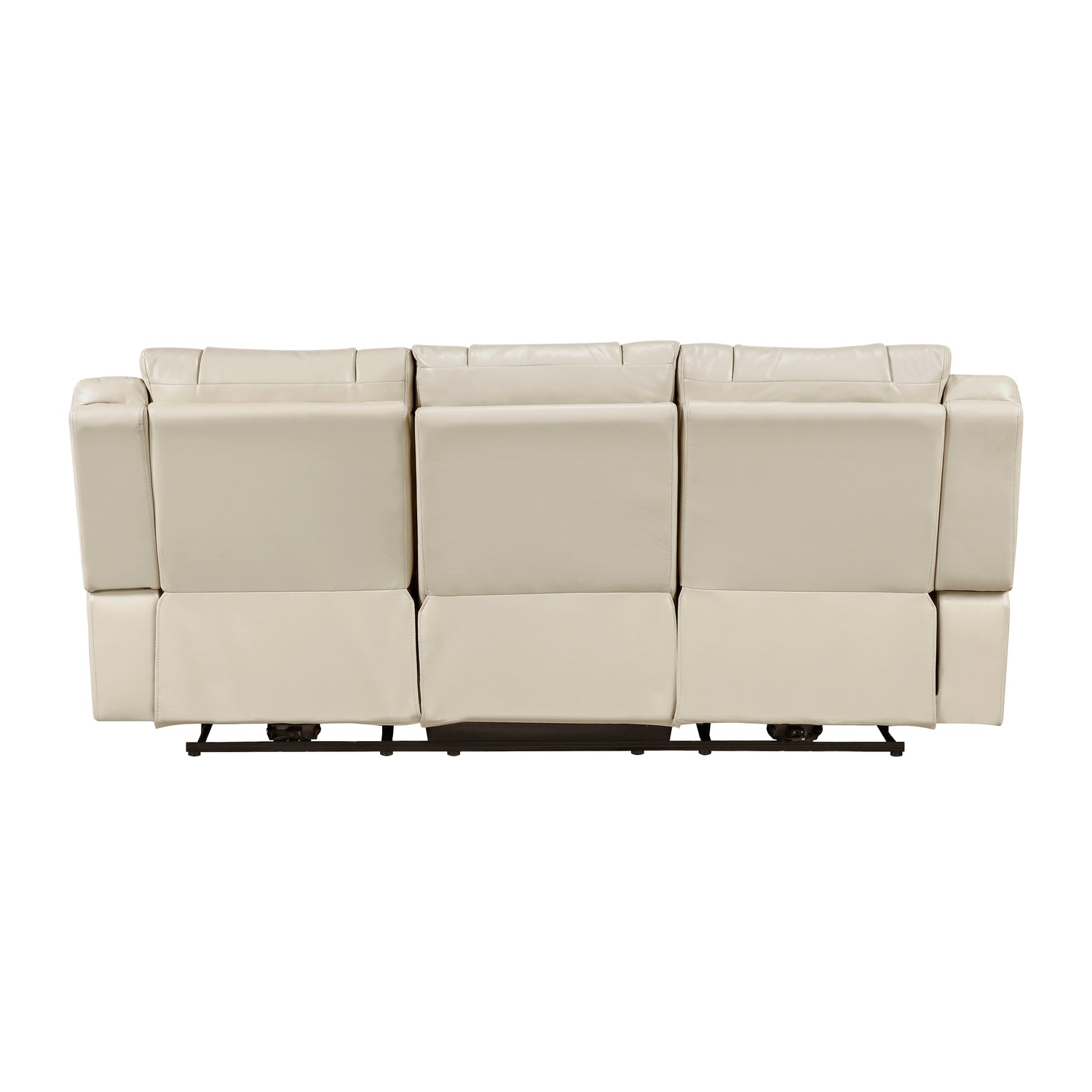 8457BEG-3PW Power Double Reclining Sofa with Center Drop-Down Cup Holders, Wireless Charger, Magazine Bag, LED and Charging Ports - 8457BEG-3PW
