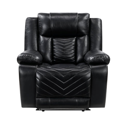 8457BLK-1PW Power Reclining Chair with LED and Charging Ports - 8457BLK-1PW