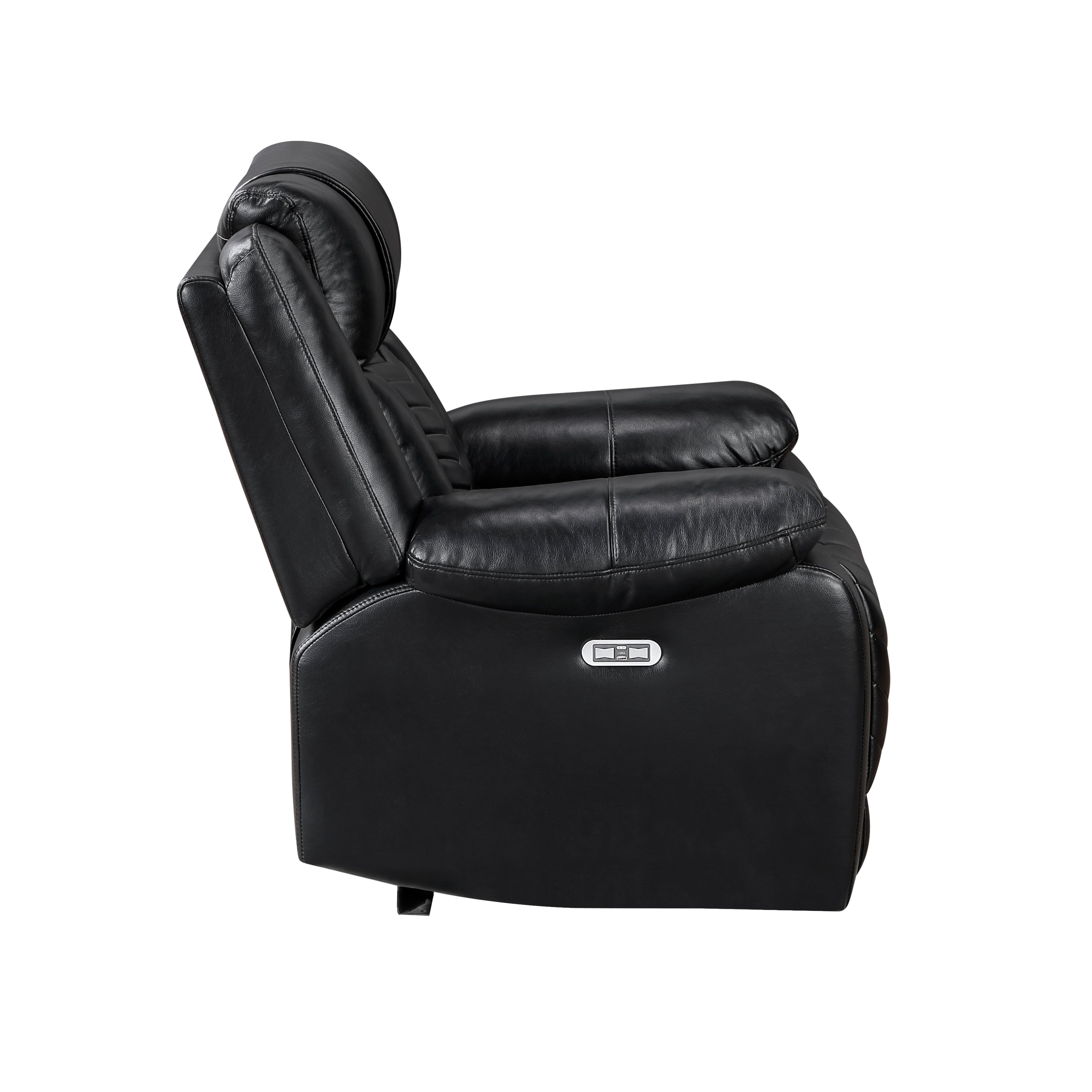 Huron Black Power Double Reclining Living Room Set from Homelegance - Luna Furniture