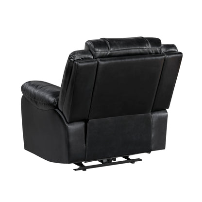 8457BLK-1PW Power Reclining Chair with LED and Charging Ports - 8457BLK-1PW