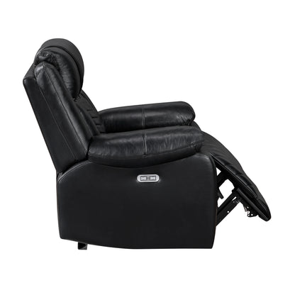 8457BLK-1PW Power Reclining Chair with LED and Charging Ports - 8457BLK-1PW