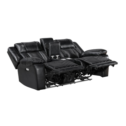 8457BLK*2PW 2pc Set: Sofa, Love (Power) - 8457BLK*2PW