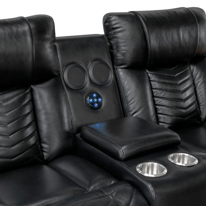 8457BLK*2PW 2pc Set: Sofa, Love (Power) - 8457BLK*2PW