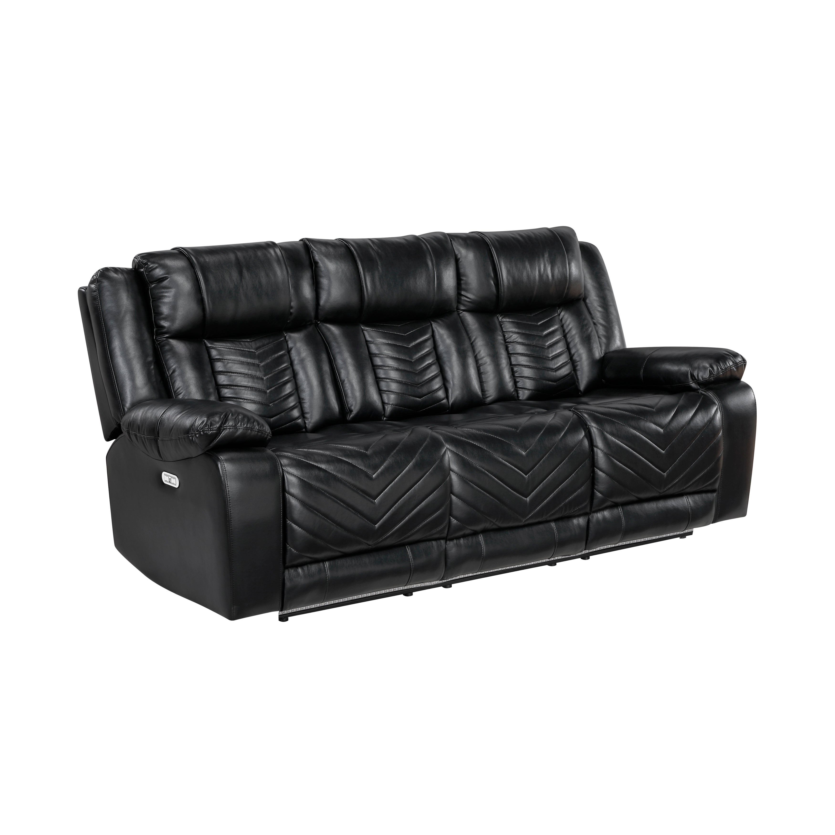 8457BLK*2PW 2pc Set: Sofa, Love (Power) - 8457BLK*2PW