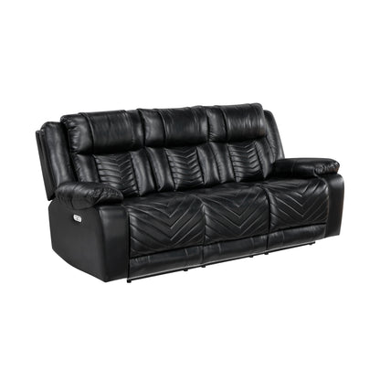 8457BLK*2PW 2pc Set: Sofa, Love (Power) - 8457BLK*2PW