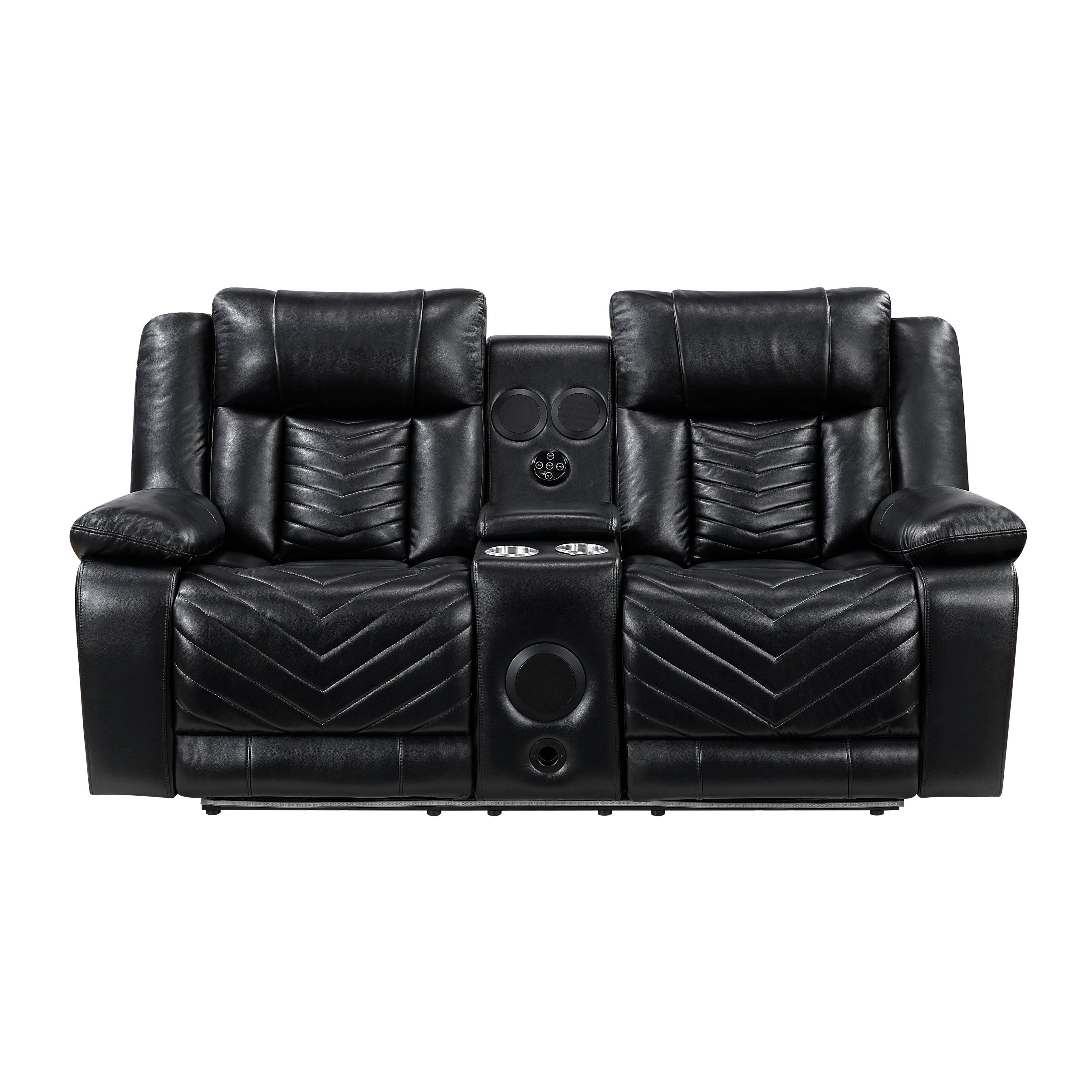 8457BLK*2PW 2pc Set: Sofa, Love (Power) - 8457BLK*2PW