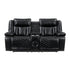 8457BLK-2PW Power Double Reclining Love Seat with Center Console, Wireless Speakers, LED and Charging Ports - 8457BLK-2PW
