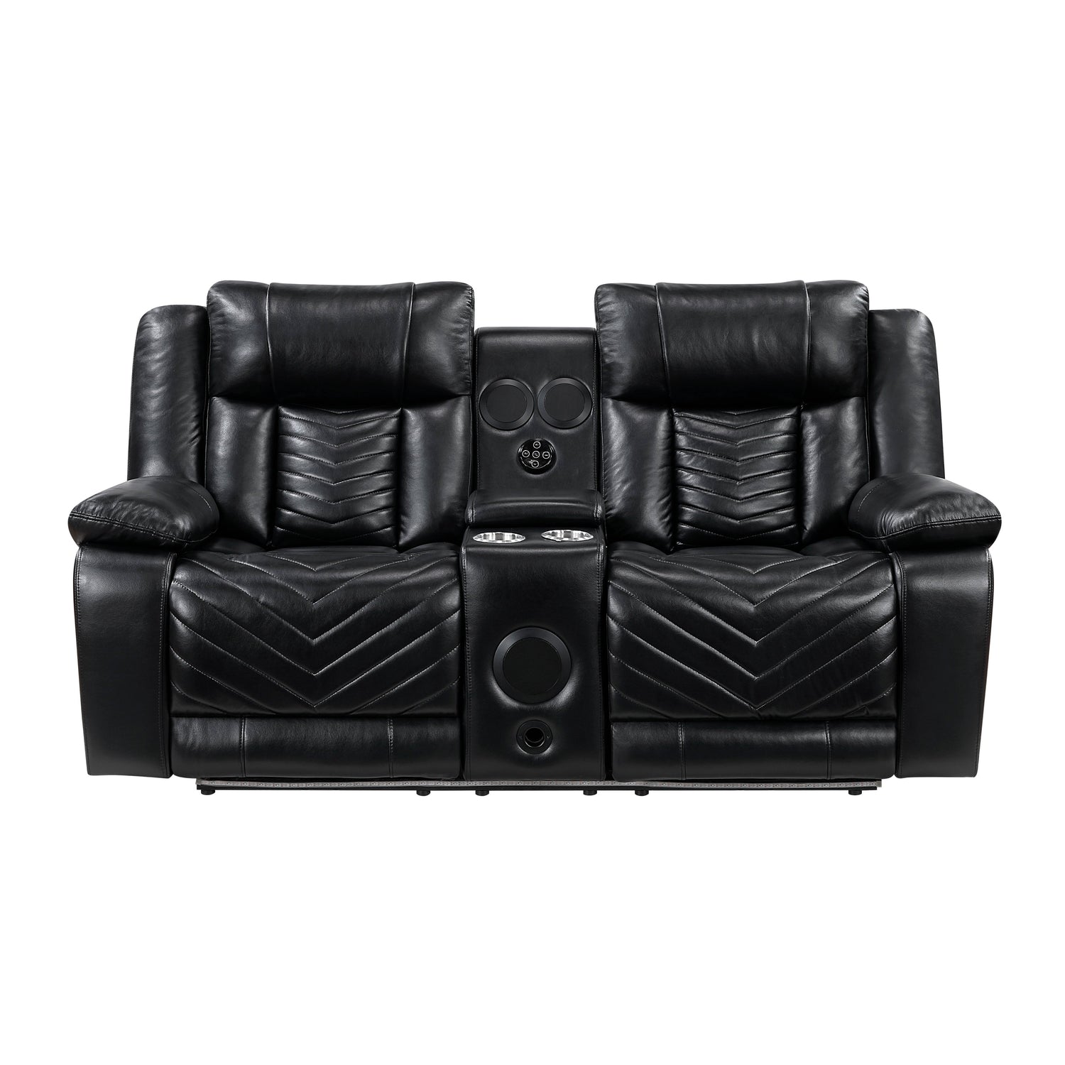 Huron Black Power Double Reclining Living Room Set from Homelegance - Luna Furniture