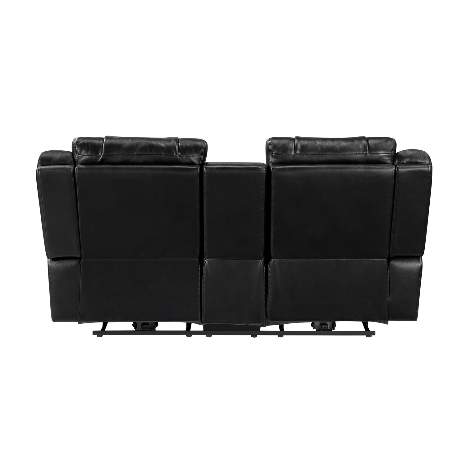 8457BLK-2PW Power Double Reclining Love Seat with Center Console, Wireless Speakers, LED and Charging Ports - 8457BLK-2PW