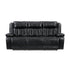 8457BLK-3PW Power Double Reclining Sofa with Center Drop-Down Cup Holders, Wireless Charger, Magazine Bag, LED and Charging Ports - 8457BLK-3PW