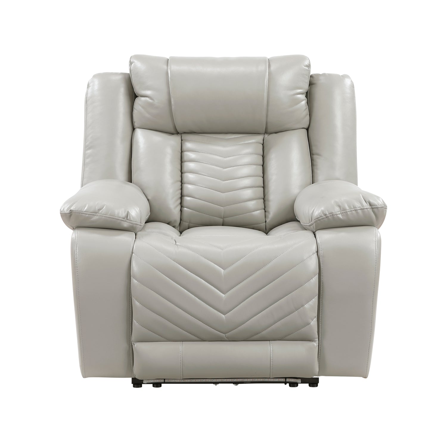 8457GRY-1PW Power Reclining Chair with LED and Charging Ports - 8457GRY-1PW