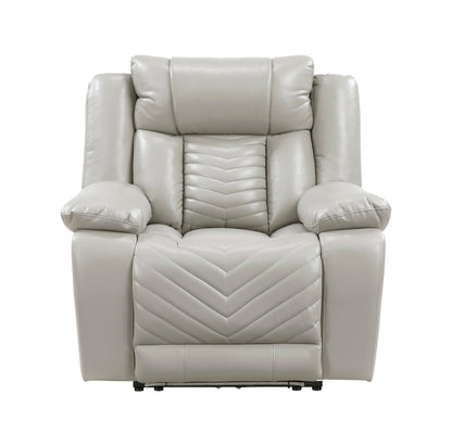 Huron Gray Power Double Reclining Living Room Set from Homelegance - Luna Furniture
