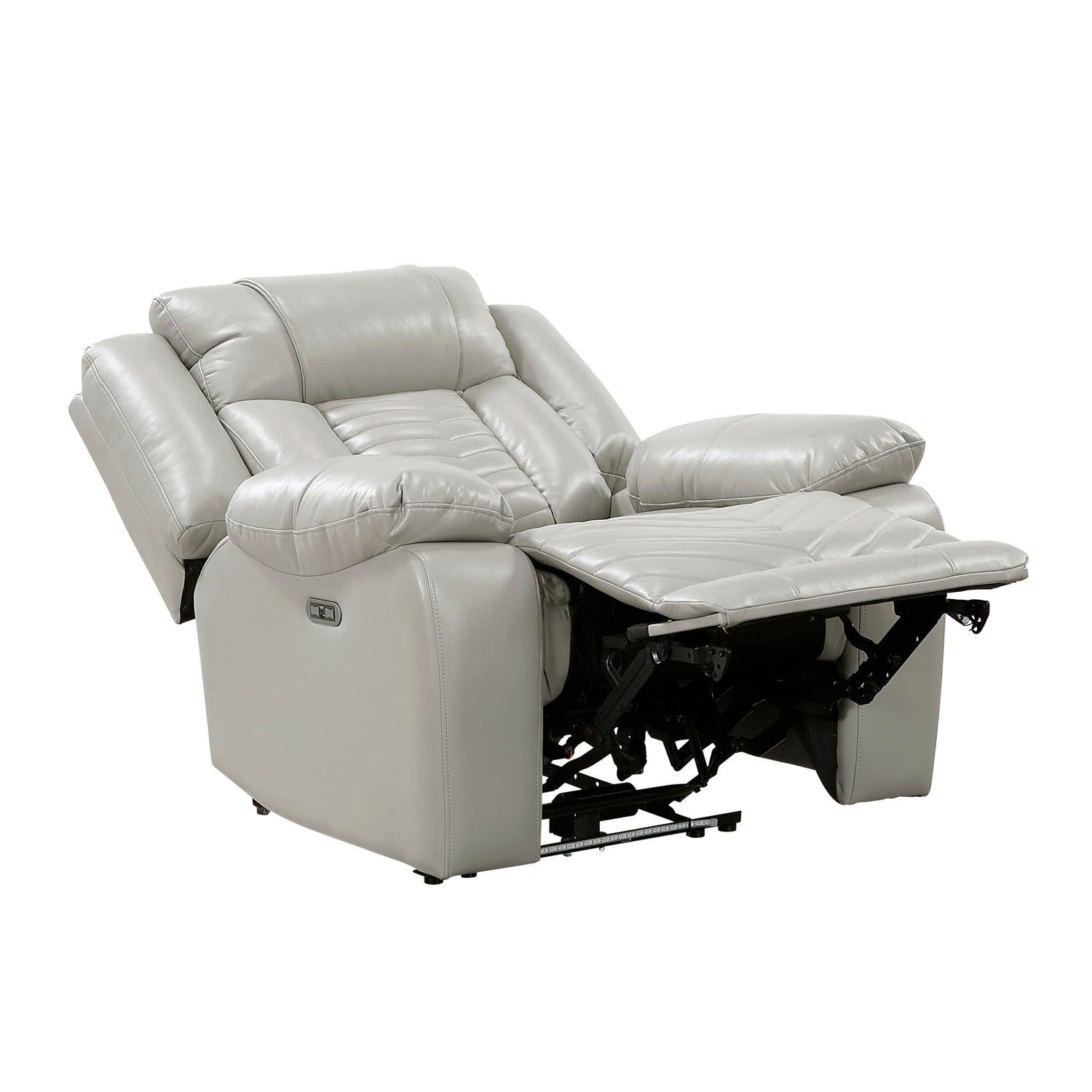 8457GRY-1PW Power Reclining Chair with LED and Charging Ports - 8457GRY-1PW