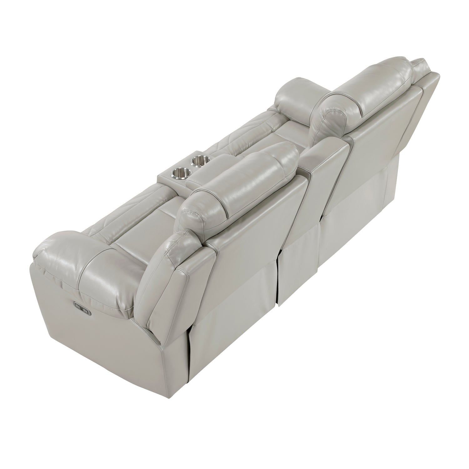 8457GRY*2PW 2pc Set: Sofa, Love (Power) - 8457GRY*2PW