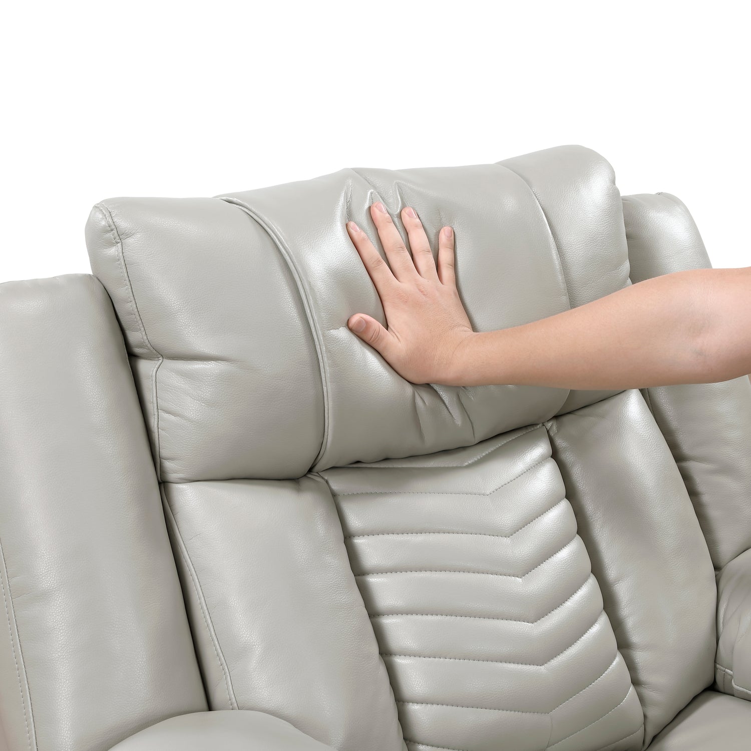 8457GRY*2PW 2pc Set: Sofa, Love (Power) - 8457GRY*2PW