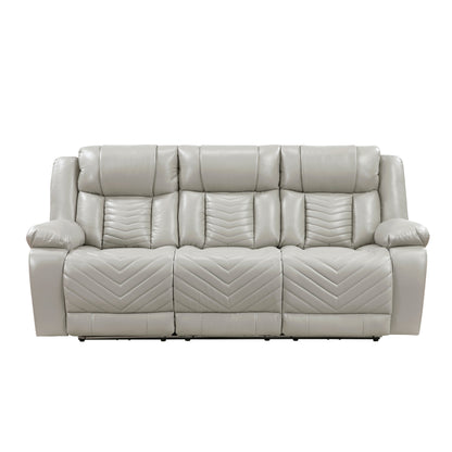8457GRY*2PW 2pc Set: Sofa, Love (Power) - 8457GRY*2PW