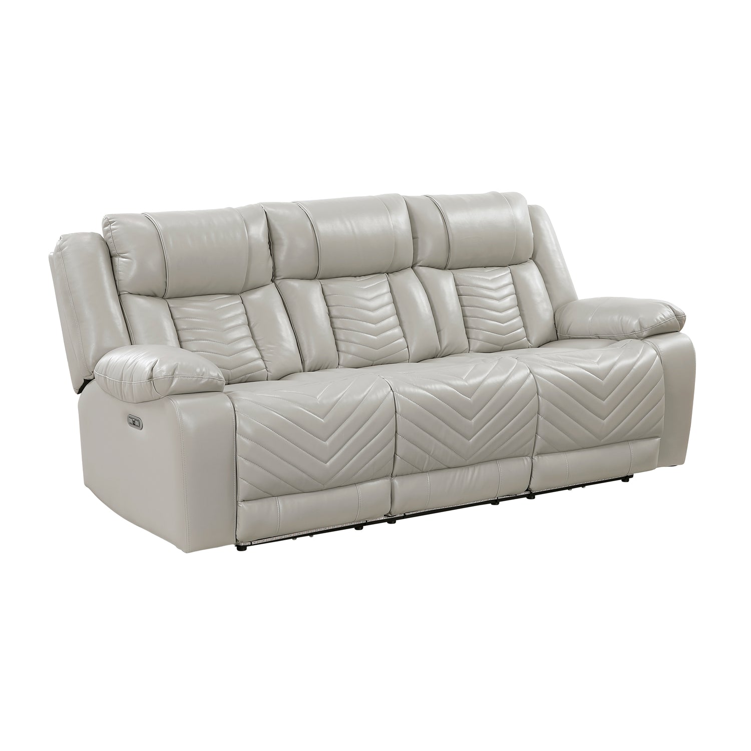 8457GRY*2PW 2pc Set: Sofa, Love (Power) - 8457GRY*2PW