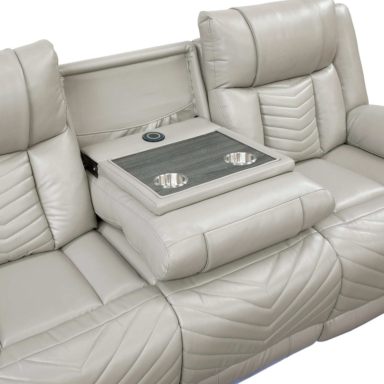 Huron Gray Power Double Reclining Living Room Set from Homelegance - Luna Furniture