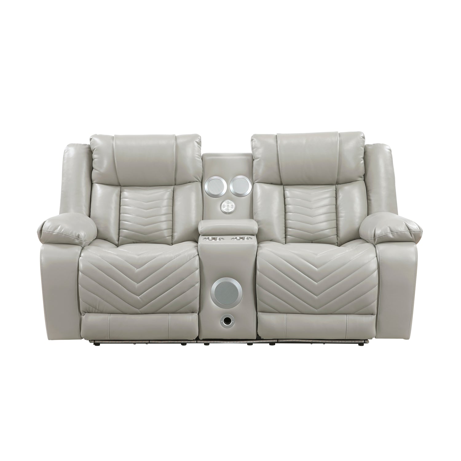 8457GRY*2PW 2pc Set: Sofa, Love (Power) - 8457GRY*2PW