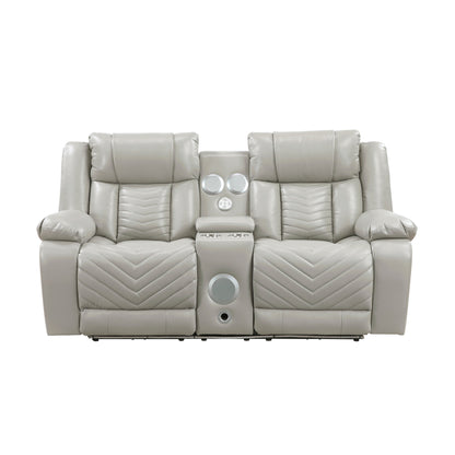 8457GRY*2PW 2pc Set: Sofa, Love (Power) - 8457GRY*2PW
