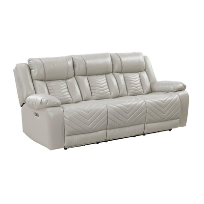 Huron Gray Power Double Reclining Living Room Set from Homelegance - Luna Furniture