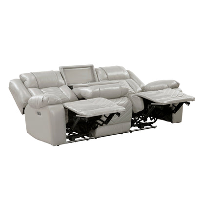 Huron Gray Power Double Reclining Living Room Set from Homelegance - Luna Furniture