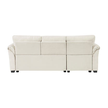 8477BEG*SC (3)2-Piece Reversible Sectional with Reversible Chaise, Hidden Storage and Pull-out Bed - 8477BEG*SC