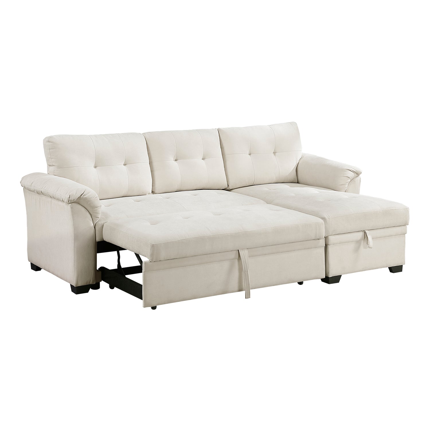 8477BEG*SC (3)2-Piece Reversible Sectional with Reversible Chaise, Hidden Storage and Pull-out Bed - 8477BEG*SC