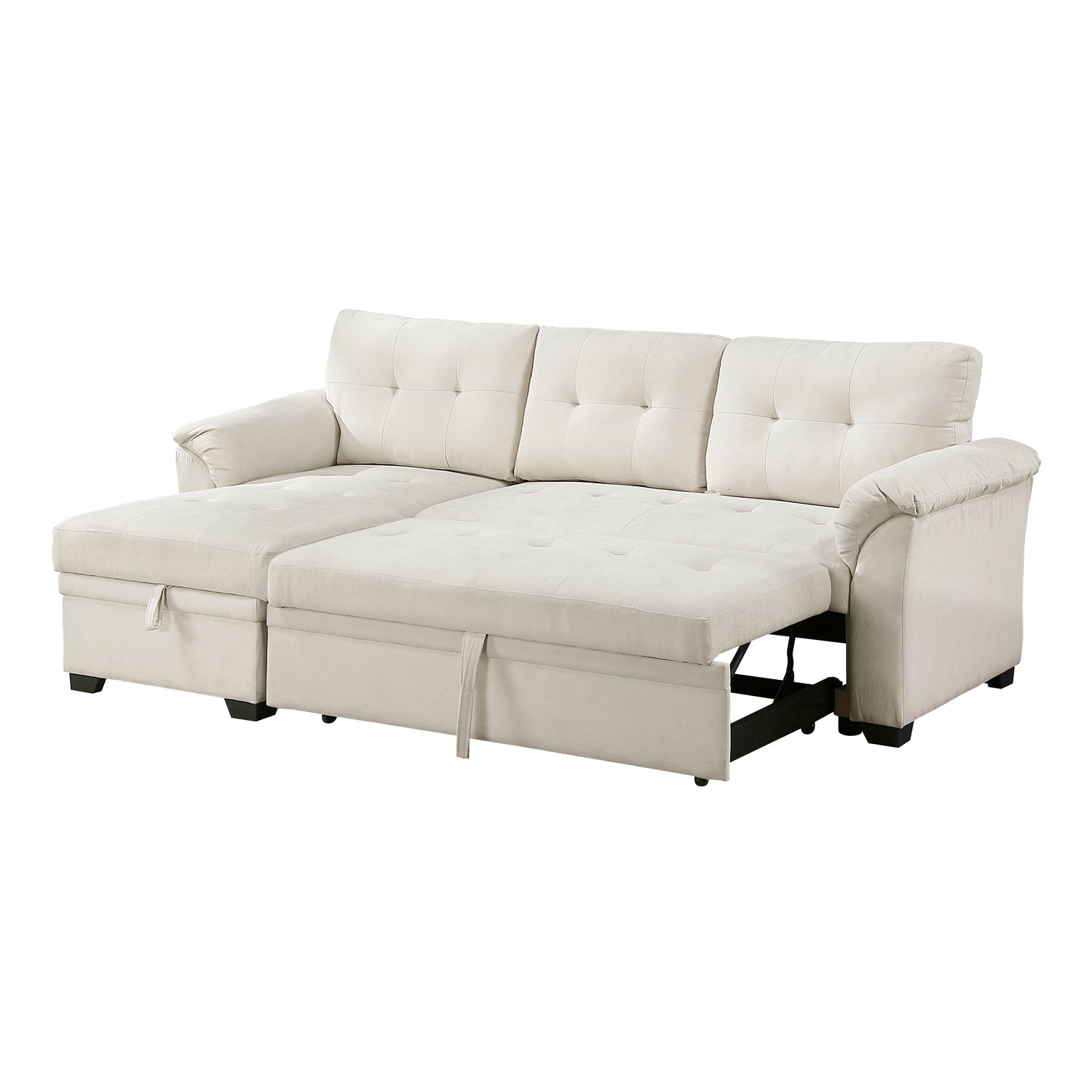 8477BEG*SC (3)2-Piece Reversible Sectional with Reversible Chaise, Hidden Storage and Pull-out Bed - 8477BEG*SC
