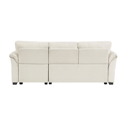 8477BEG*SC (3)2-Piece Reversible Sectional with Reversible Chaise, Hidden Storage and Pull-out Bed - 8477BEG*SC