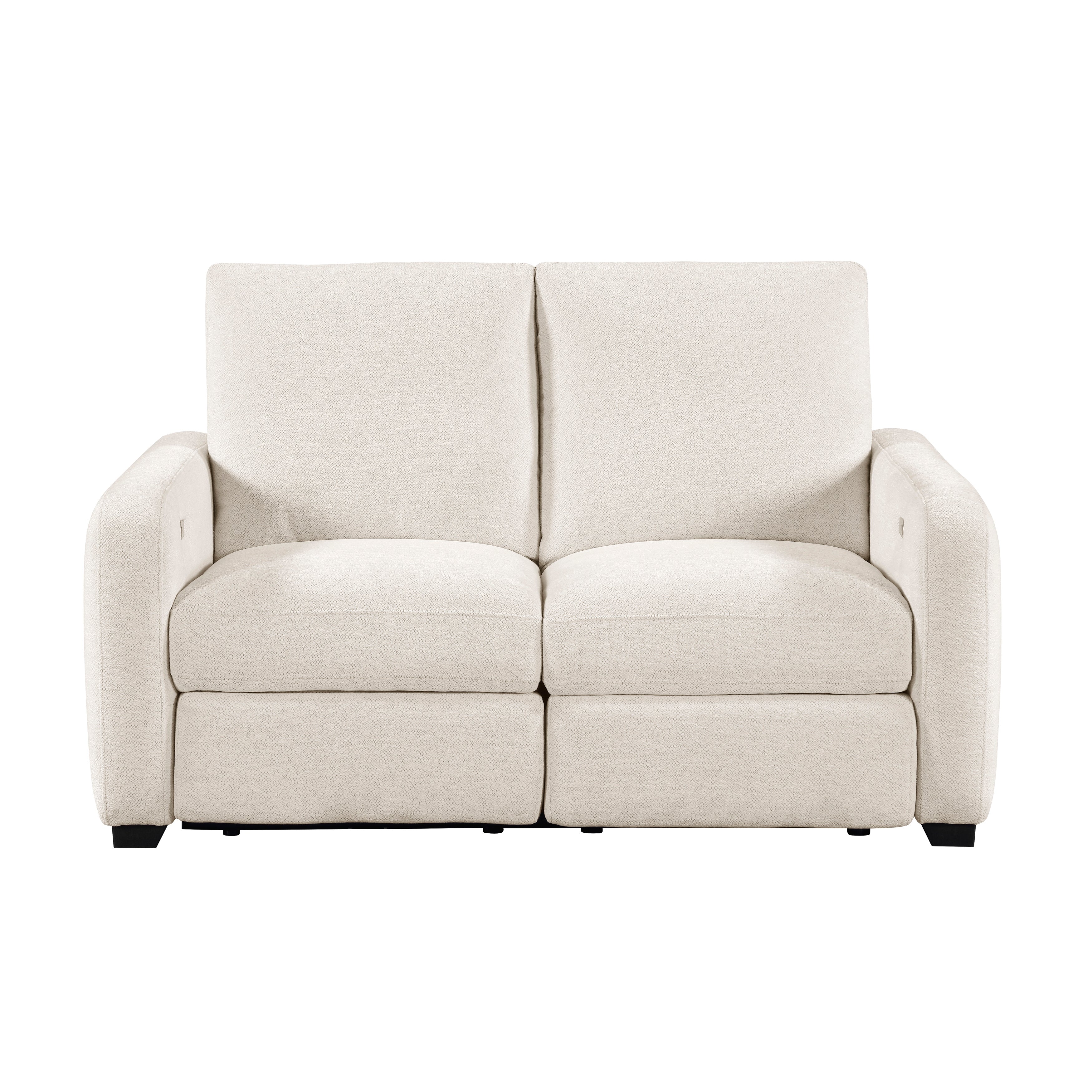 8479BEG-2PW Power Double Reclining Love Seat with USB Charging Ports - 8479BEG-2PW