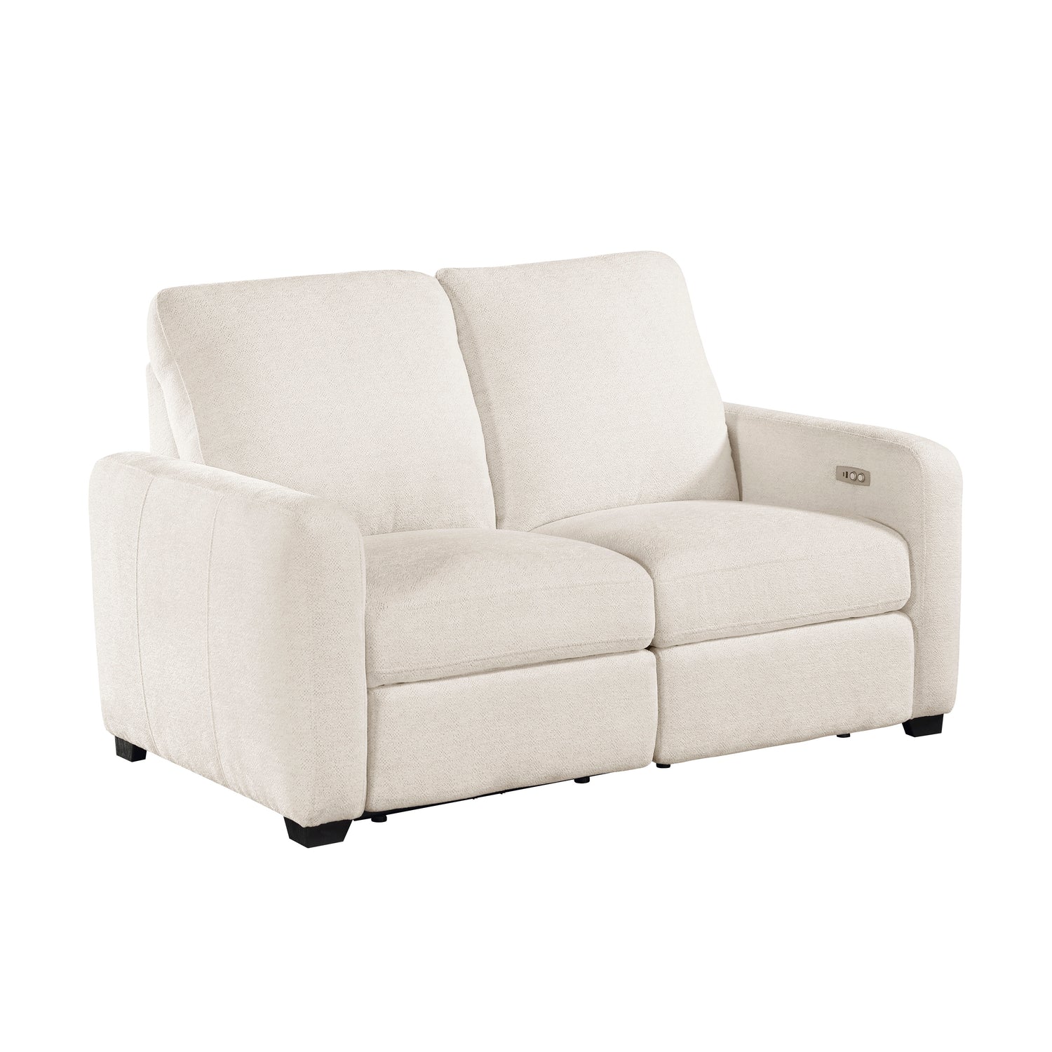 8479BEG-2PW Power Double Reclining Love Seat with USB Charging Ports - 8479BEG-2PW
