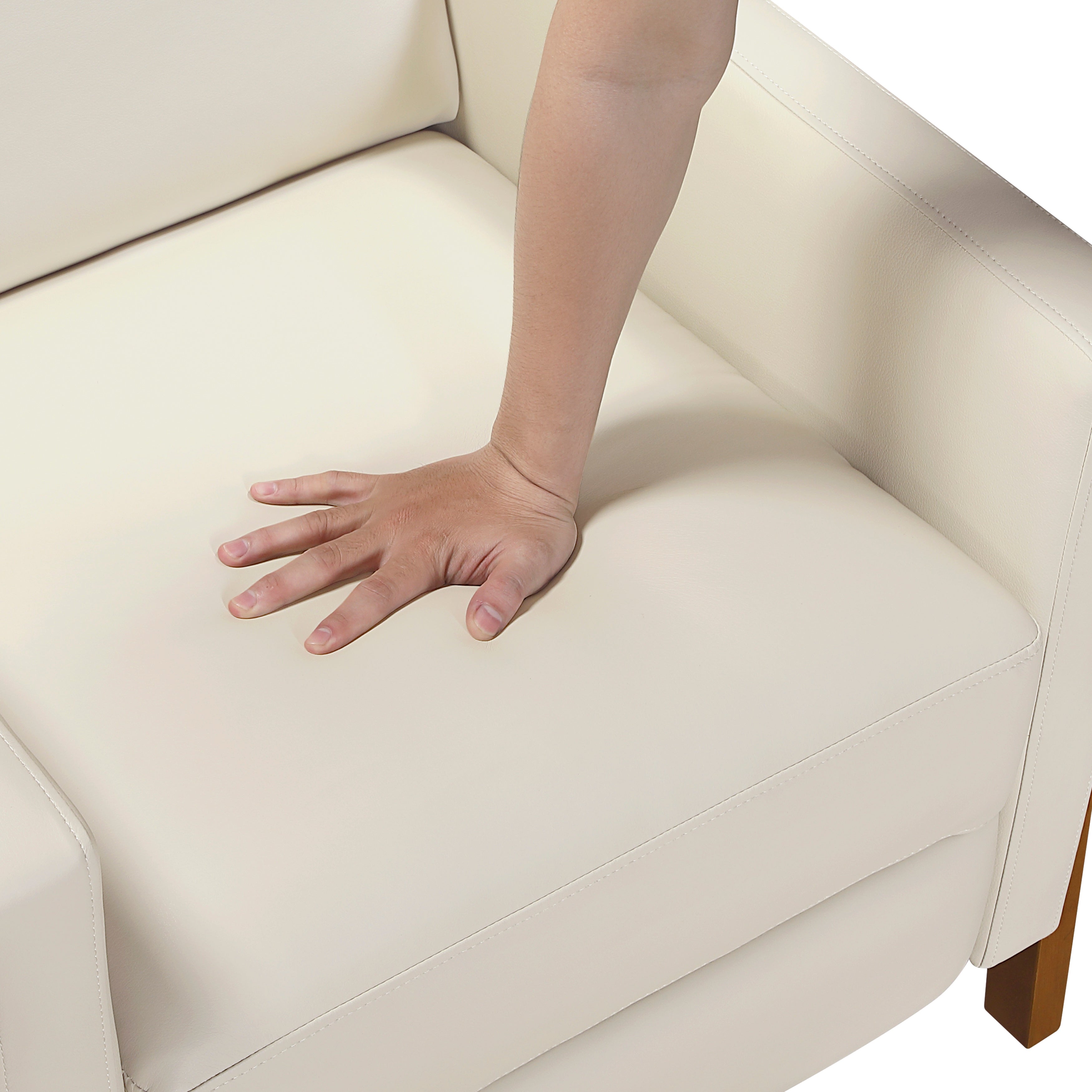 8489BEG-1PB Push Back Reclining Chair - 8489BEG-1PB