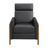 8489BLK-1PB Push Back Reclining Chair - 8489BLK-1PB