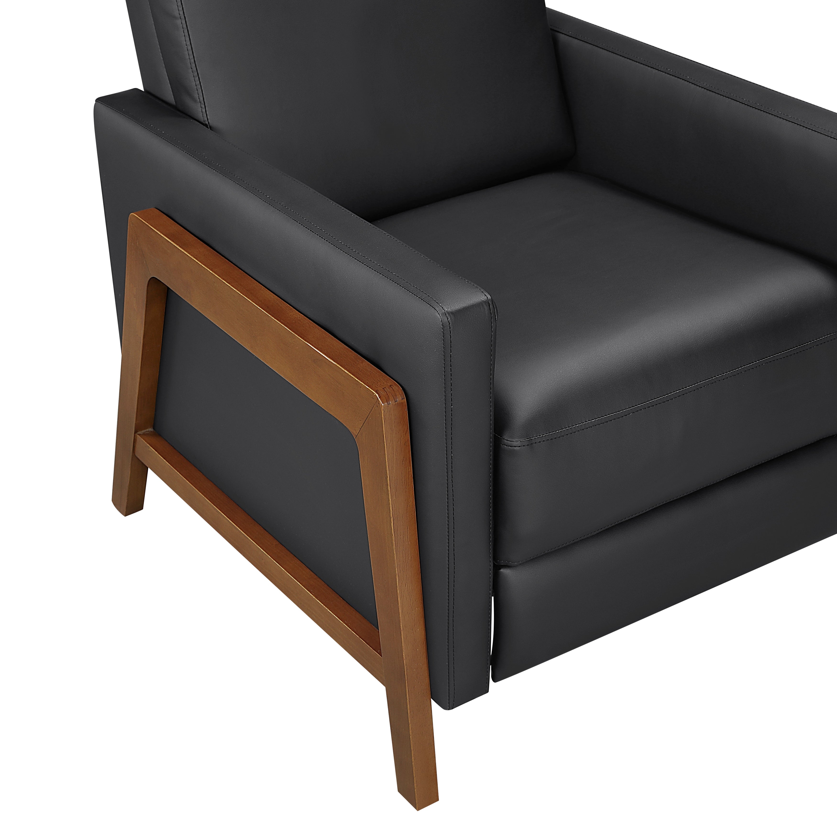 8489BLK-1PB Push Back Reclining Chair - 8489BLK-1PB