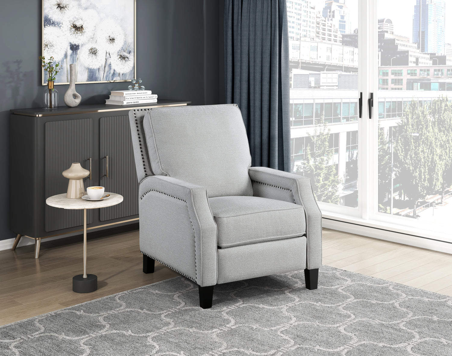 8504FGY-1 Push Back Reclining Chair - 8504FGY-1