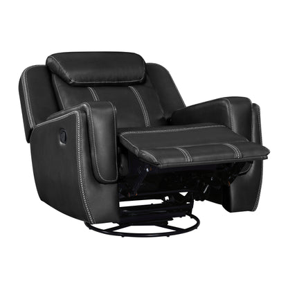 8516BK-1 Swivel Glider Reclining Chair - 8516BK-1