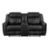 8516BK-2 Double Reclining Love Seat with Center Console, Receptacles and USB Ports - 8516BK-2