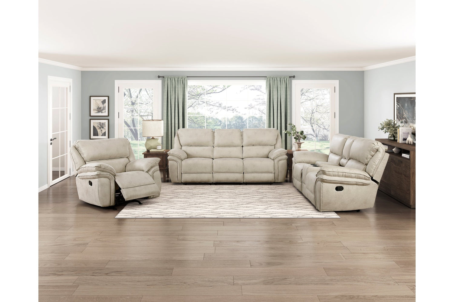 Proctor Pawter Double Reclining Living Room Set from Homelegance - Luna Furniture