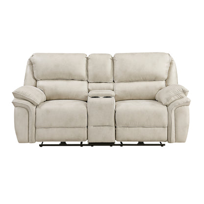 8517PWT-2PW Power Double Reclining Love Seat with Center Console - 8517PWT-2PW