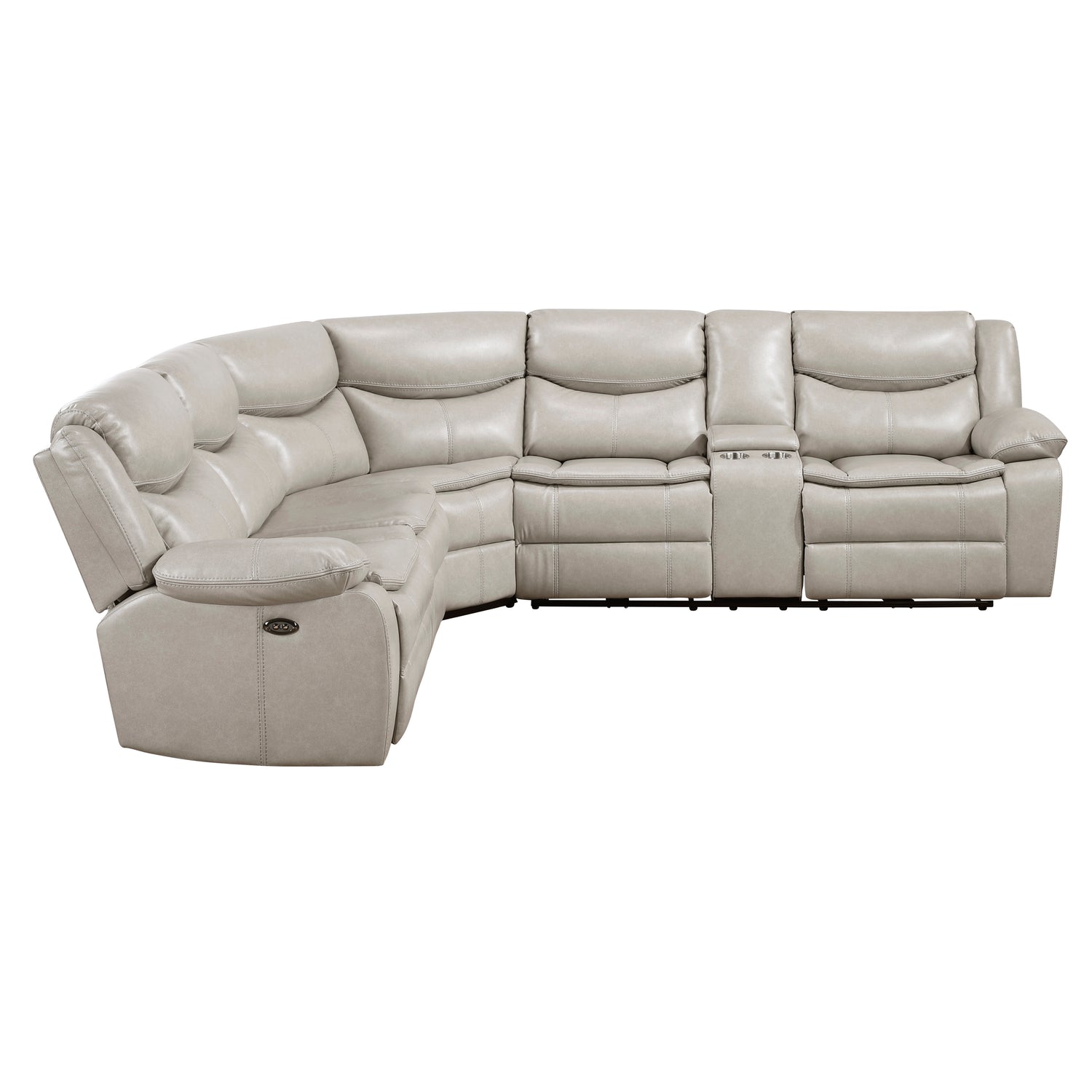 8528TP*SCPW (3)3-Piece Power Reclining Sectional with Right Console - 8528TP*SCPW