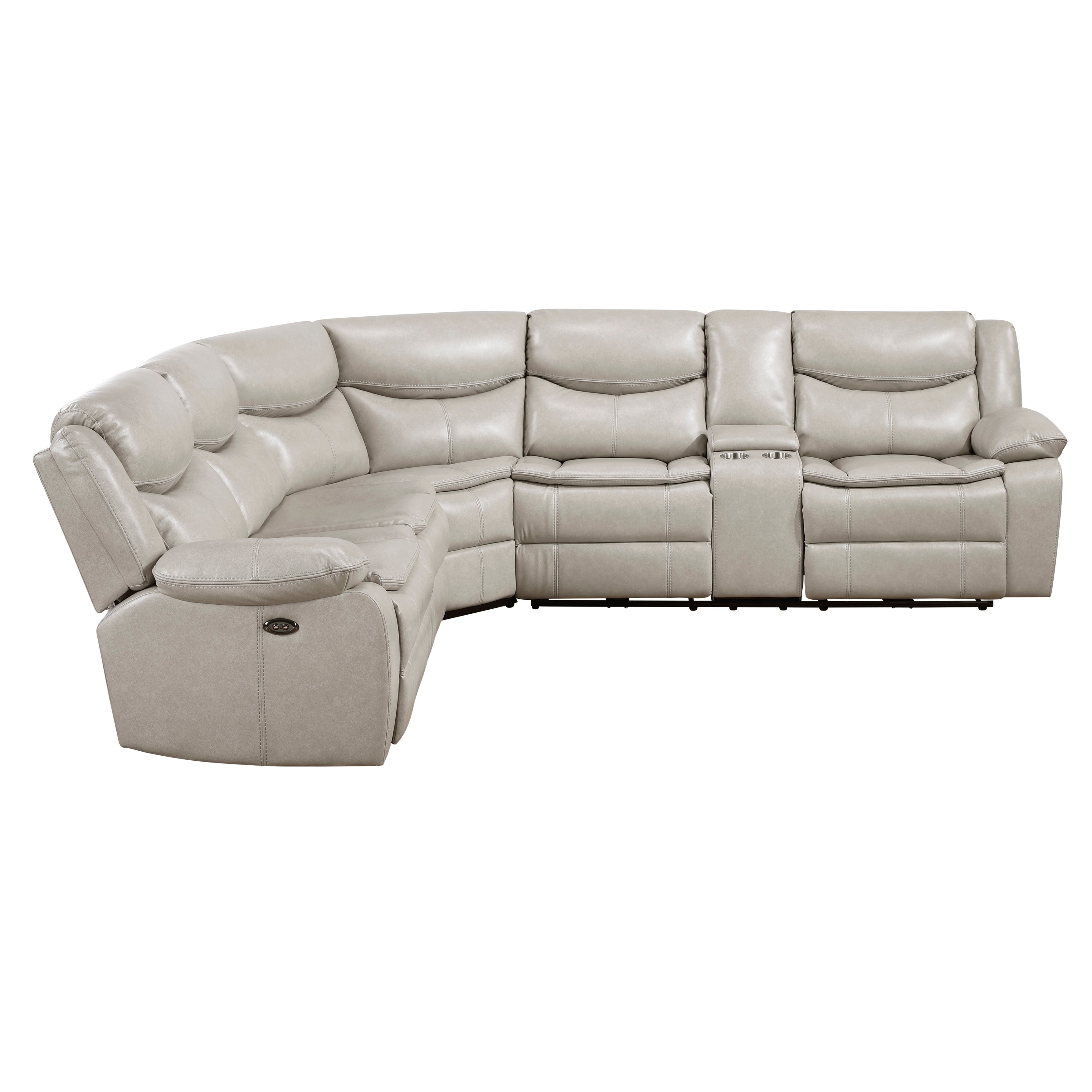 8528TP*SCPW (3)3-Piece Power Reclining Sectional with Right Console - 8528TP*SCPW