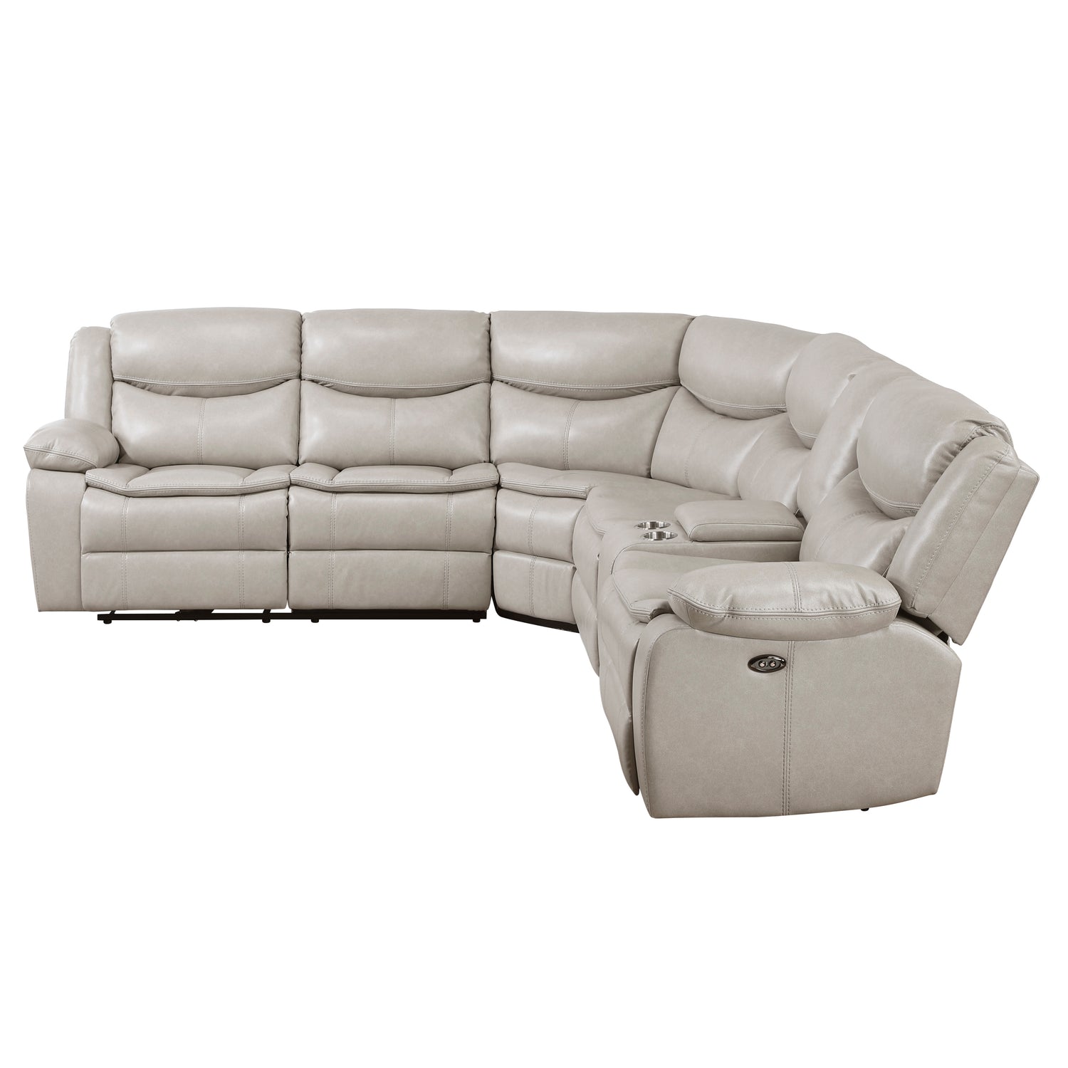 8528TP*SCPW (3)3-Piece Power Reclining Sectional with Right Console - 8528TP*SCPW