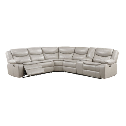 8528TP*SCPW (3)3-Piece Power Reclining Sectional with Right Console - 8528TP*SCPW