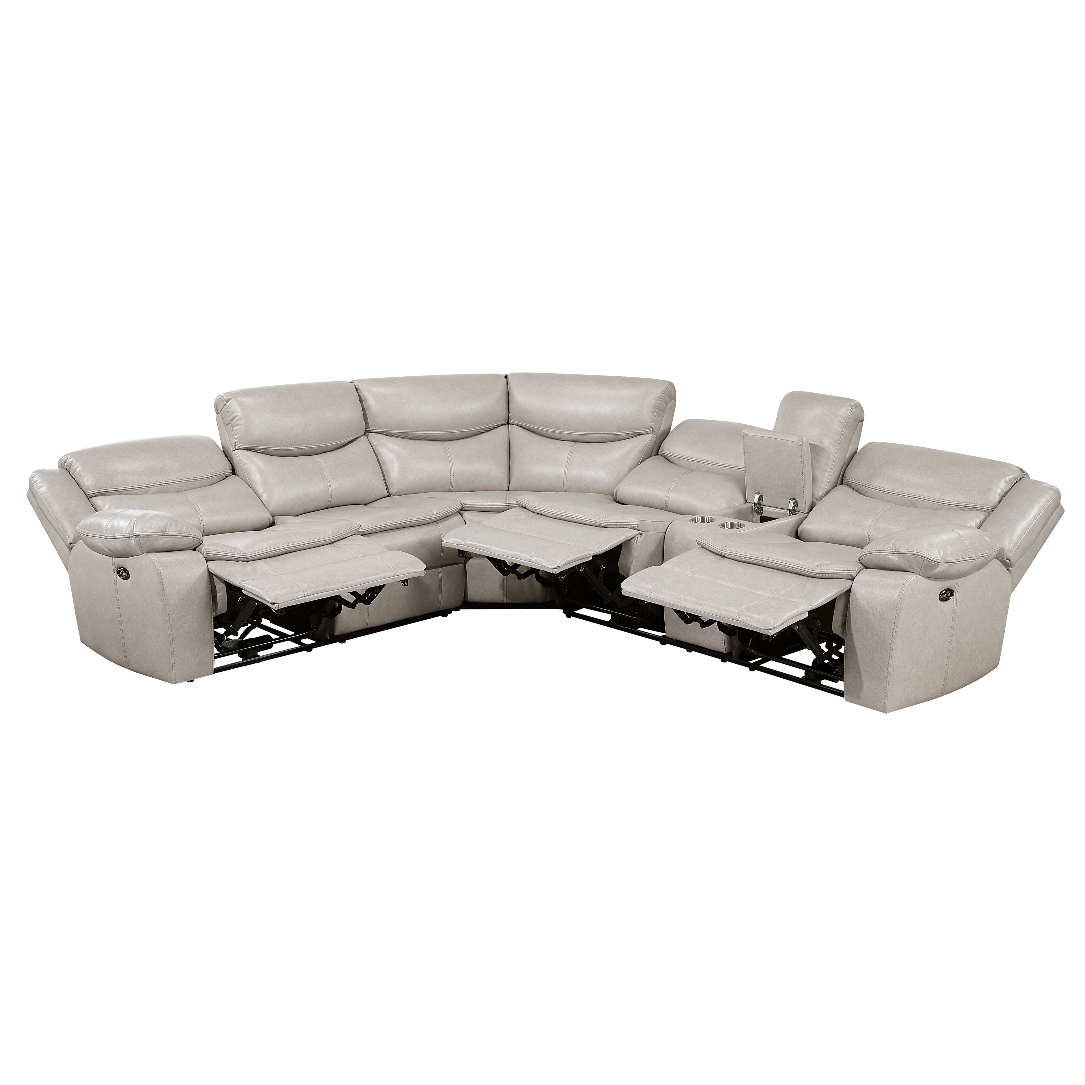 8528TP*SCPW (3)3-Piece Power Reclining Sectional with Right Console - 8528TP*SCPW
