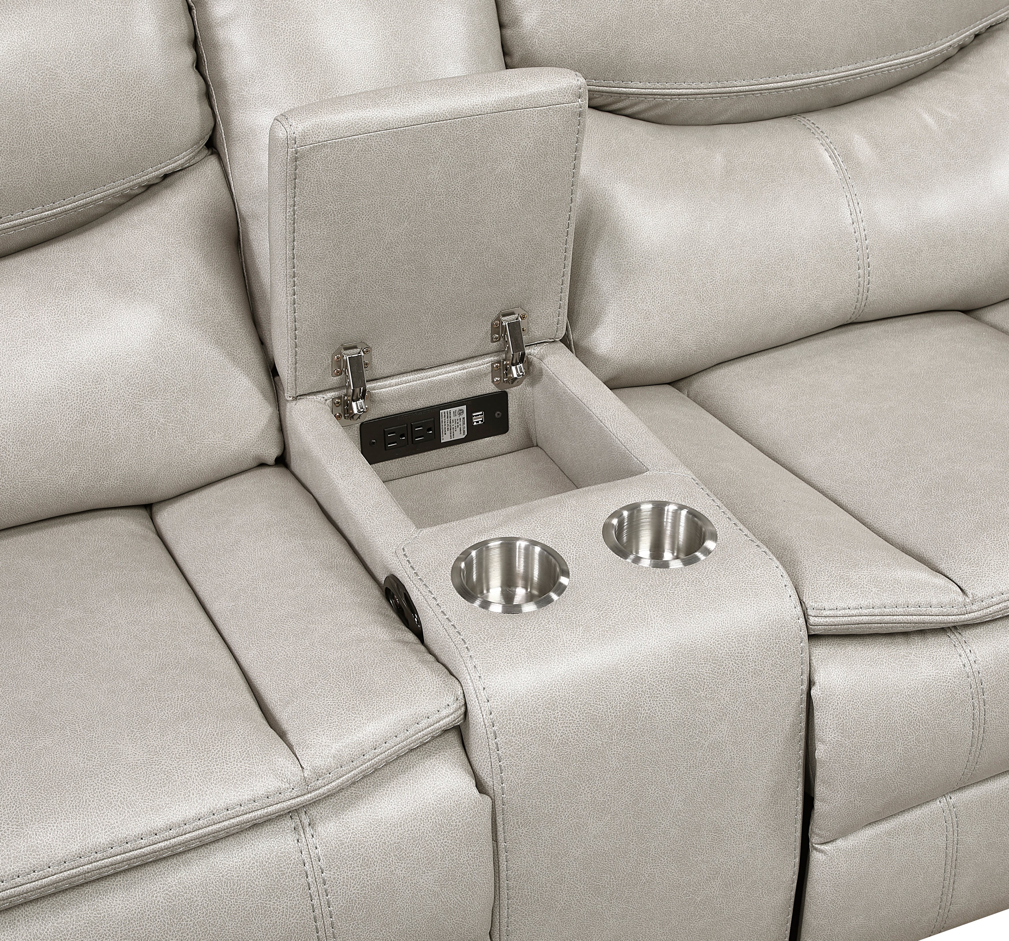 8528TP*SCPW (3)3-Piece Power Reclining Sectional with Right Console - 8528TP*SCPW