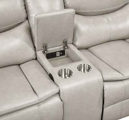 8528TP*SCPW (3)3-Piece Power Reclining Sectional with Right Console - 8528TP*SCPW