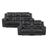 8538BK*2 2pc Set: Sofa, Love - 8538BK*2